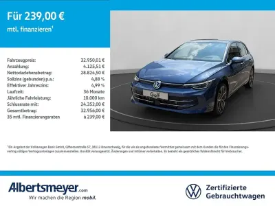 Usata VW Golf VIII Edition 150 CV (110 kW) 2024 Blu Berlina