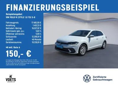 Gebraucht VW Polo Style 95 PS (69 kW) 2024 Weiß Kleinwagen