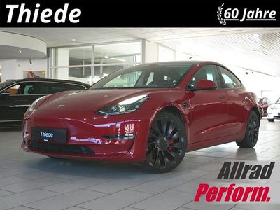 Begagnad Tesla Model 3 Performance 377 kW (513 HK) 2022 Röd Sedan