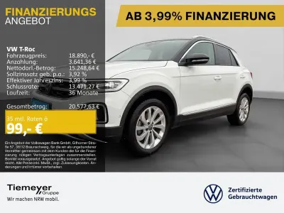 Gebraucht VW T-Roc Style 110 PS (80 kW) 2023 Weiß SUV