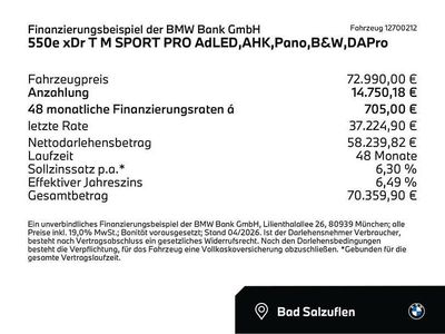 Usata BMW 550e M Sport 489 CV (359 kW) 2025 Blu Station wagon