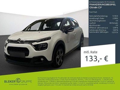 Gebraucht Citroën C3 Feel 82 PS (60 kW) 2022 Lack weiss banquise/deckende lackierung Kleinwagen