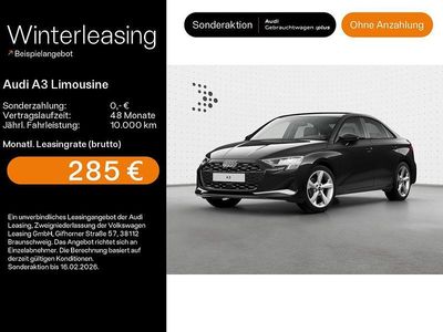 Mythosschwarz metallic Gebraucht 2025 Audi A3 Advanced Limousine | 32.981 € (Fairer Preis)