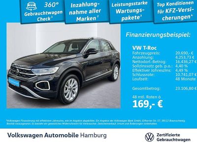 Usata VW T-Roc Style 110 CV (80 kW) 2022 Nero SUV