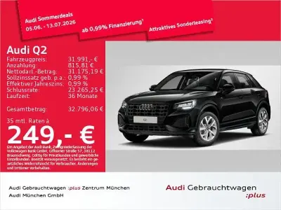 Gebraucht Audi Q2 Advanced Plus 150 PS (110 kW) 2025 Mythosschwarz metallic SUV
