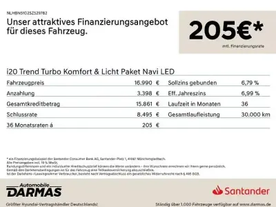 Gebraucht Hyundai i20 Trend 101 PS (74 kW) 2024 Weiß Limousine