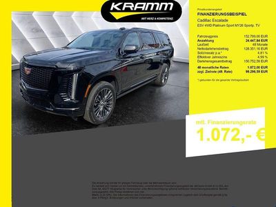 Neu Cadillac Escalade 426 PS (313 kW) 2026 Schwarz SUV