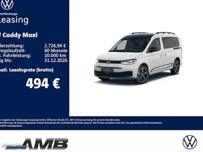 Neu VW Caddy Maxi 122 PS (89 kW) 2026 Weiß Van / Kleinbus