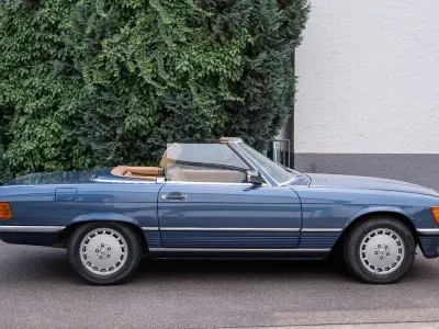 Gebraucht Mercedes SL420 218 PS (160 kW) 1986 Blau Cabrio