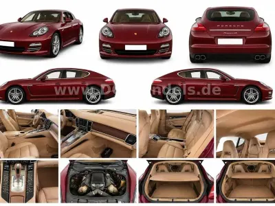 Gebraucht Porsche Panamera 4S 400 PS (294 kW) 2011 Rot Kleinwagen