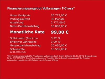 Weiss Gebraucht 2025 VW T-Cross Goal SUV | 20.777 € (Guter Preis)