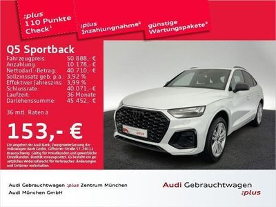 Gletscherweiß metallic Gebraucht 2024 Audi Q5 Sportback S-Line SUV | 61.482 € (Teuer)