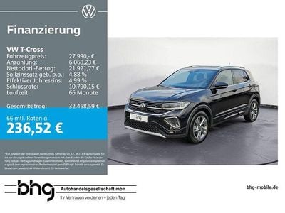 Schwarz Gebraucht 2025 VW T-Cross R-line SUV | 27.990 € (Fairer Preis)