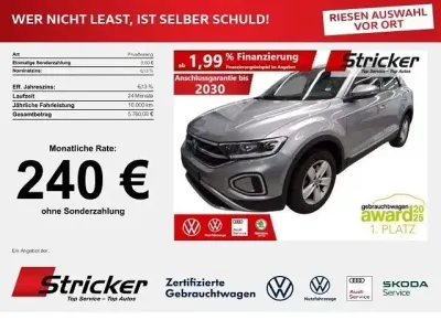 Gebraucht VW T-Roc Style 150 PS (110 kW) 2025 Pyritsilber metallic (metallic) SUV