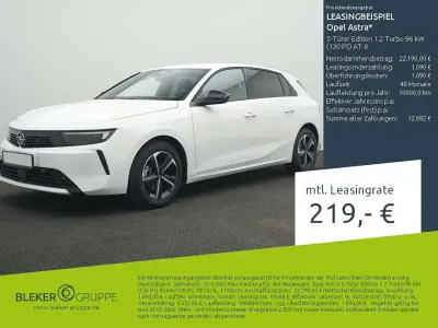 Nuova Opel Astra Edition 131 CV (96 kW) 2025 Bianco Berlina