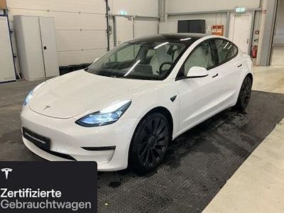 Weiß Gebraucht 2021 Tesla Model 3 Performance Limousine | 30.300 € (Fairer Preis)