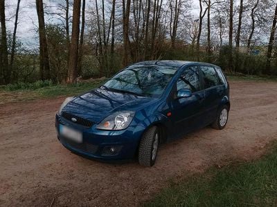 Second-hand Ford Fiesta 101 CP (74 kW) 2007 Albastru Hatchback