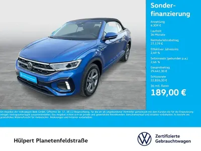 Brugt VW T-Roc Cabriolet R-line 150 HK (110 kW) 2025 Blå Cabriolet