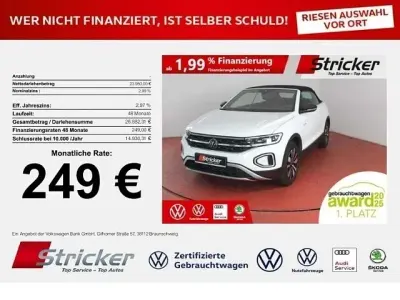 Gebraucht VW T-Roc Cabriolet Goal 116 PS (85 kW) 2025 Pure white schwarz Cabrio