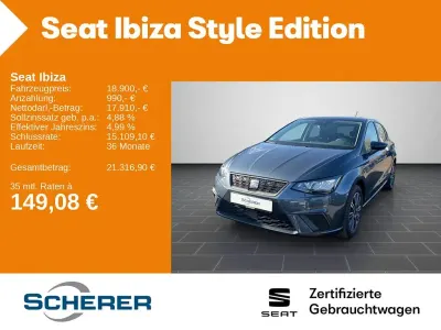 Usado Seat Ibiza Style 116 HP (85 kW) 2024 Cinzento Citadino