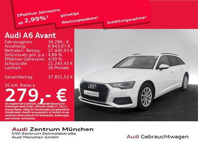 Gebraucht Audi A6 Premium 204 PS (150 kW) 2023 Gletscherweiß metallic Kombi
