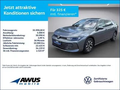 Gebraucht VW Passat Business 150 PS (110 kW) 2025 Grau / diabasgrau (metallic) Kombi
