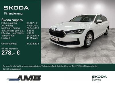 Weiß Gebraucht 2025 Skoda Superb Essence Kombi | 29.870 € (Fairer Preis)