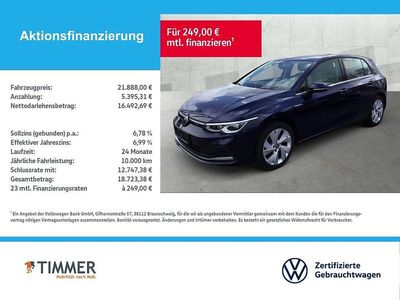Gebraucht VW Golf VIII Style 150 PS (110 kW) 2022 Blau Limousine