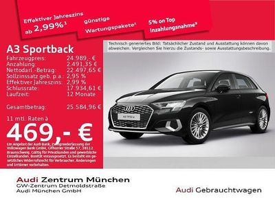 Brillantschwarz Gebraucht 2022 Audi A3 Performance Limousine | 24.989 € (Fairer Preis)