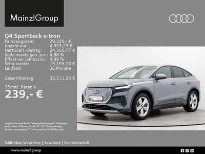 Gebraucht Audi Q4 Sportback e-tron Advanced 150 kW (204 PS) 2023 Kieselgrau SUV