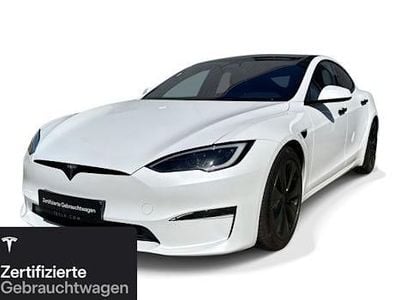 Begagnad Tesla Model S Plaid 750 kW (1020 HK) 2024 Vit Halvkombi