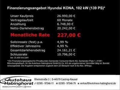 Neu Hyundai Kona N Line 139 PS (102 kW) 2025 Blau SUV