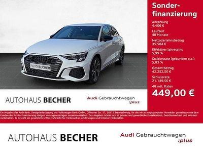 Gletscherweiß metallic Gebraucht 2024 Audi A3 Sportback e-tron S-Line Kleinwagen | 39.990 €