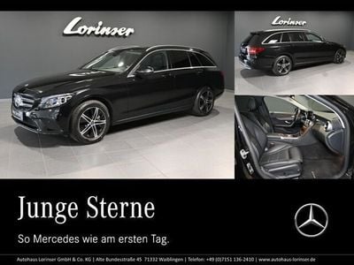 Schwarz obsidianschwarz metall Gebraucht 2021 Mercedes C220 Avantgarde Kombi | 27.900 € (Fairer Preis)