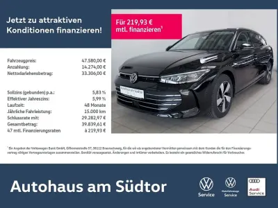 Neu VW Passat Business 150 PS (110 kW) 2026 Grenadillschwarz metallic Kombi