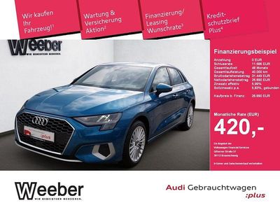 Gebraucht Audi A3 Advanced Plus 204 PS (150 kW) 2023 Atollblau (metallic) Limousine