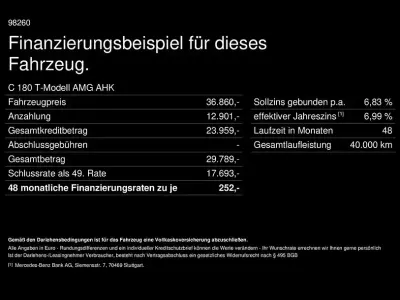Brugt Mercedes C180 AMG 170 HK (125 kW) 2023 Grå Stationcar