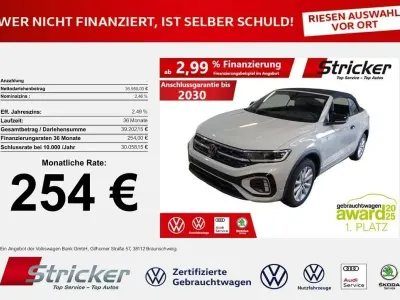 Gebraucht VW T-Roc Cabriolet Karmann 150 PS (110 kW) 2025 Ascotgrau Cabrio
