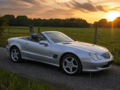 Używany Mercedes SL500 306 KM (225 kW) 2002 Srebrny Kabriolet