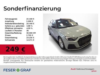 Gebraucht Audi A1 Sportback Advanced 150 PS (110 kW) 2023 Pfeilgrau perleffekt Kleinwagen