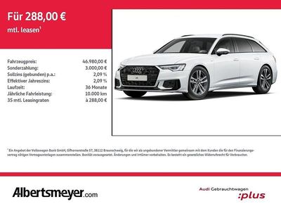 Mythosschwarz metallic Gebraucht 2025 Audi A6 S-Line Kombi | 46.980 € (Superpreis)