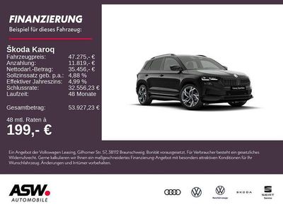 Schwarz Neu 2025 Skoda Karoq SportLine SUV | 47.275 € (Teuer)