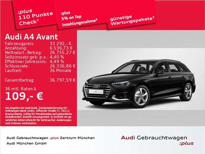 Gebraucht Audi A4 Advanced 163 PS (119 kW) 2024 Mythosschwarz metallic Kombi