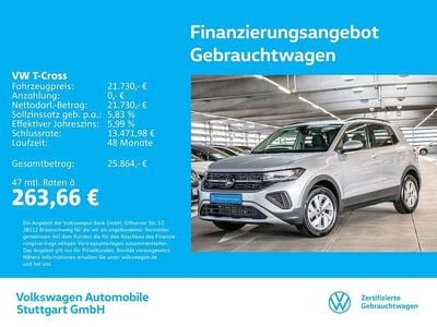 Gebraucht VW T-Cross Life 116 PS (85 kW) 2024 Silber SUV