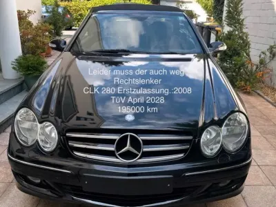 Gebraucht Mercedes CLK280 231 PS (169 kW) 2008 Schwarz Cabrio