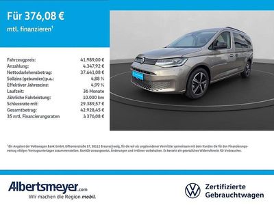 Neu VW Caddy Maxi Life 122 PS (89 kW) 2025 Schwarz Van / Kleinbus