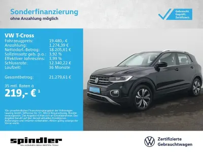 Gebraucht VW T-Cross Style 110 PS (80 kW) 2021 Schwarz SUV