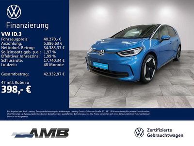 Gebraucht VW ID.3 Pro 169 kW (231 PS) 2025 Costa azul metallic/schwarz Kleinwagen