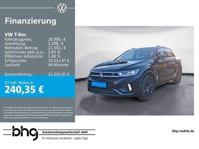 Gebraucht VW T-Roc R-line 150 PS (110 kW) 2022 Deep black perleffekt SUV
