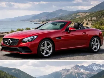Używany Mercedes SLC300 245 KM (180 kW) 2017 Czerwony Kabriolet